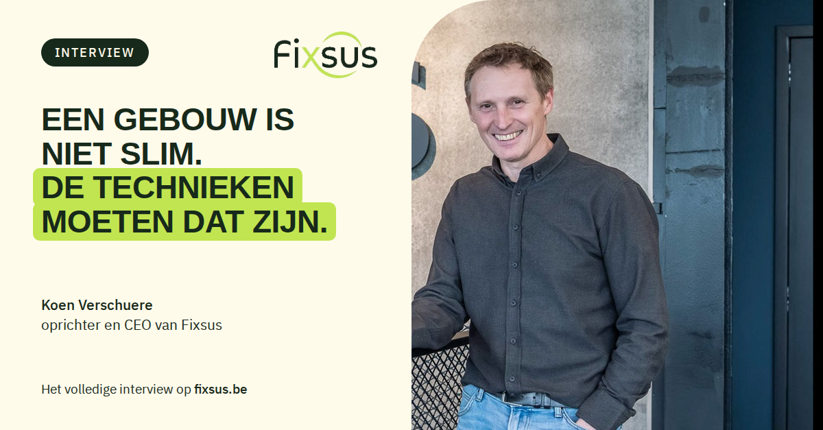 Koen Verschuere, fondatore e CEO di Fixsus, nell'ufficio di Evergem
